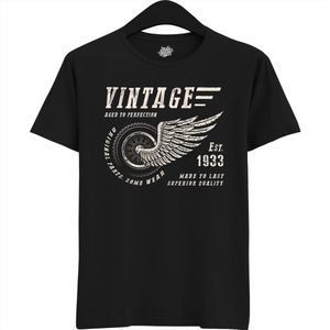 A Vintage Motorcycle Addict Est 1993 | Retro Verjaardag Motor Cadeau Shirt - T-Shirt - Unisex - Zwart - Maat 3XL