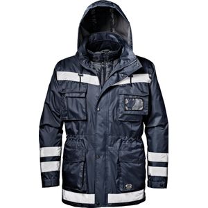 SIR SAFETY POLICE Hi Vis Reflecterend 3-in-1 Werkjas HEREN Veiligheidsjas Blauw - Waterdicht - Reflecterende Band - Afneembare Binnenjas