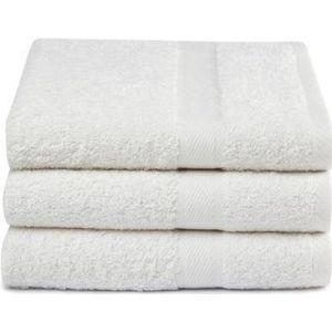 Luxe Katoen Handdoeken Ecru | 70x140 | Set van 3 | Vochtabsorberend En Zacht