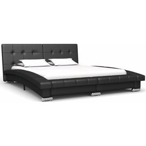 Medina Bedframe kunstleer zwart 135x190 cm