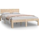 vidaXL - Bedframe - massief - grenenhout - 120x200 - cm