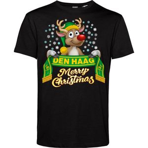 T-shirt kind Den Haag | Foute Kersttrui Dames Heren | Kerstcadeau | ADO Den Haag supporter | Zwart | maat 140