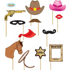 Foto prop set cowboy/western 12 delig - Foto/selfies maken setje