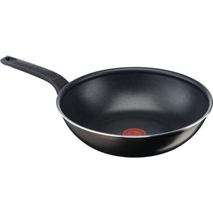 28 cm Easy Cook Clean Wokpan - antiaanbaklaag - thermo-signaal - temperatuurindicator - zwart