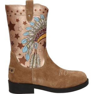 Cowboylaarzen | Meisjes | Cognac Feathers | Leer | Shoesme | Maat 35