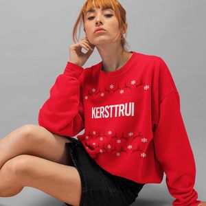 Foute Kersttrui Rendieren - Met tekst: Kersttrui - Kleur Rood - ( MAAT XXL - UNISEKS FIT ) - Kerstkleding voor Dames & Heren