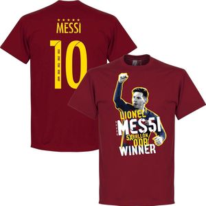 Messi 5 Times Ballon D'Or Winner T-Shirt - XXL