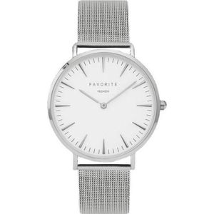 Navarra Silver Mesh Horloge | Zilverkleurig | Mesh band | Luxe Giftset/Cadeauset