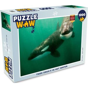 Puzzel Twee orka's in het water - Legpuzzel - Puzzel 1000 stukjes volwassenen
