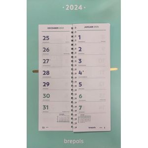 Brepols Week omlegkalender op schild 2022 10x31 spiraal 7d/1p