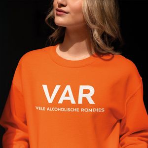 Oranje EK Trui VAR Vele Alcoholische Rondjes MAAT XL - Uniseks Feestkleding & Carnavalskleding