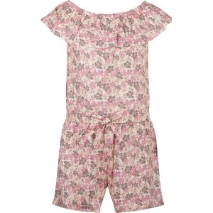 Koko Noko Gebloemde Jumpsuit R50965-37 Roze/Taupe