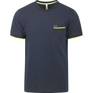 Sun68 - T-Shirt Small Stripe Navy - Heren - Maat L - Modern-fit