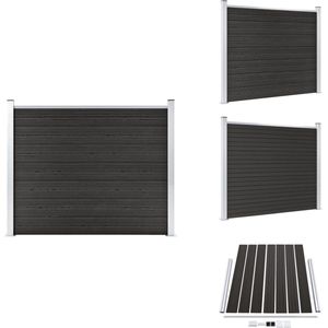 vidaXL Hekpaneel - Hekpanelen - Tuinhek - Tuinhekken - Schuttingpaneel 180x146 cm HKC grijs