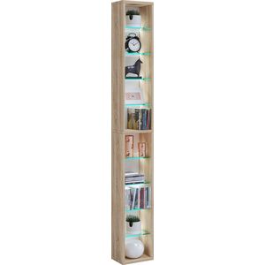 VCM Houten Wandplank Hangende Boekenkast Wandplank Deco Glas Rasato XL Houten Wandplank Hangende Boekenkast Wandplank Deco Glas Rasato XL