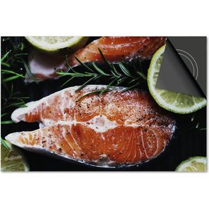 Inductie beschermer 60x52 - afdekplaat inductie mat - Dietrix Kookplaat beschermer - Base - Food - Zalm