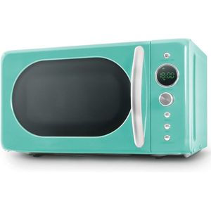 Magnetron Oven 20L MW 20 Vintage Design 5 Instellingen Ontdooien & Timerfunctie 700W Waterblauw