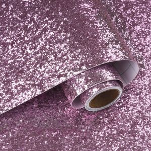 Zelfklevend Roze Glitter Behang voor Creatieve Decoratie - 40 cm x 200 cm