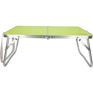 Strandtafel inklapbaar laag 60 x 40 x 26 cm groen metalen frame houten plaat kleine camping veiligheidssluiting camping camping table