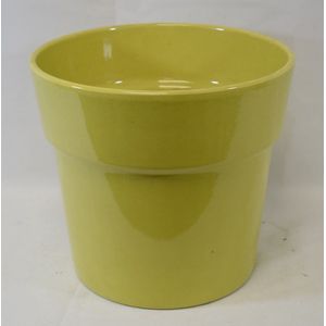 ZoeZo Design - bloempot - overpot - aardewerk - groen - H19 x Ø 21 cm - plantenbak
