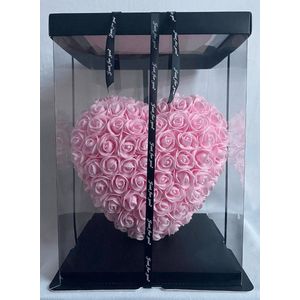 Rozen Hart Licht Roze Geschenk - Valentijn - Valentijn Cadeautje Voor Haar - Valentijnsdag - Valentijn Cadeautje Vrouw