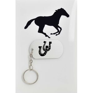 paard Sleutelhanger inclusief kaart - paard cadeau – paard  - Leuk kado voor je vriend om te geven - 2.9 x 5.4CM