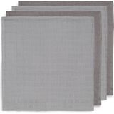 Jollein Bamboe Multidoek small 70x70cm Storm grey (4pack)
