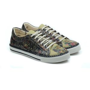 GOBY - Panther In Jungle - Schoenen - Sneakers - Hoge kwaliteit - Handmade - Meisjesprint - Maat 38