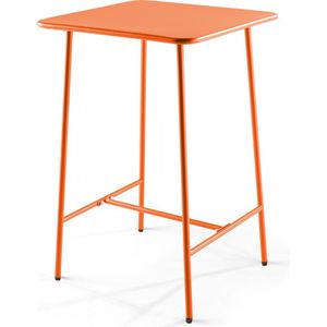 Oviala - Hoge vierkante tuin tafel van oranje staal - Palavas