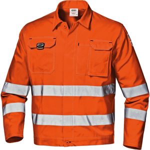 SIR SAFETY MISTRAL Hi Vis Reflecterend Stof Werkjas HEREN Veiligheidsjas Oranje - Hoge Zichtbaarheid - Versterkte Naden - Meerdere Zakken