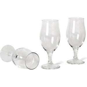 12x Stuks speciaalbier glazen set - 520 ml - tulpvormige bierglazen op voet