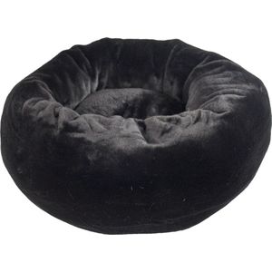 Foeiii - Cozy Pluche Relax Donut Zwart Hondenmand