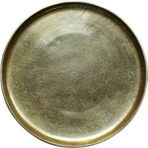Luxe ronde schaal - goud - metaal - Ø30cm