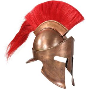 Soldatenhelm Grieks replica LARP staal koperkleurig