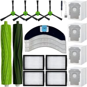 PolkaHome® 20-delige vervangingsset voor iRobot Roomba Combo J7+/J9+/10 Max – 2 hoofdborstels, 4 zijborstels, 4 HEPA-filters, 4 stofzuigerzakken, 4 dweilpads, 1 schroevendraaier, 1 2-in-1 borstel en mesje – accessoires & onderdelen