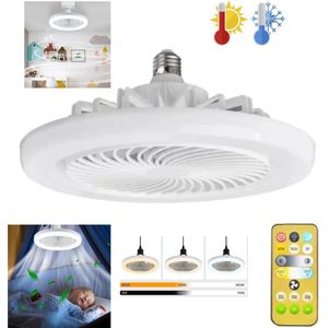 Huiselijk Geluk - Plafondventilator - Ventilatorlamp - Plafondventilator met Verlichting - Lamp - Afstandsbedieningen - Ventilator Lamp Plafond -
