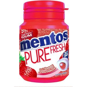 Mentos gum pure fresh aardbei 30 stukjes 60 gr