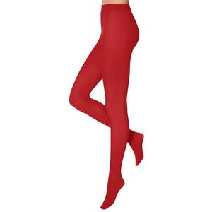 Apollo - Dames Feest Panty - Rood - 60 Denier - Maat S/M - Neon Legging - Leggings - Legging carnaval - Carnavalskleding