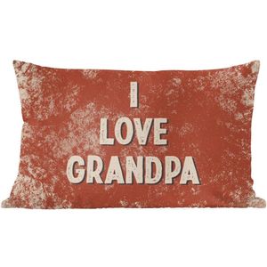 Sierkussen - Cadeau Man Opa Vintage - Multicolor - 30 Cm X 50 Cm