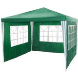 Paviljoen partytent groen - 3 zijwanden - 3 x 3 m