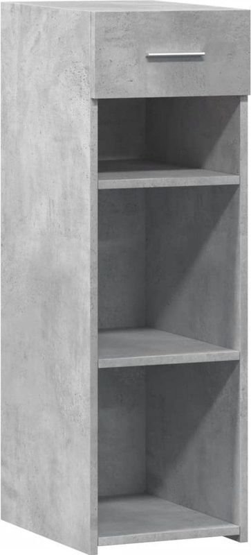 vidaXL - Dressoir - 30x42,5x93 - cm - bewerkt - hout - betongrijs