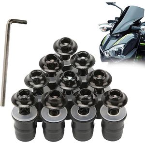 16 mm zwarte motorfiets voorruit schroeven 20 stuks universele pasvorm inschroefbaar moderne stijl bovenste installatie aan de voorkant