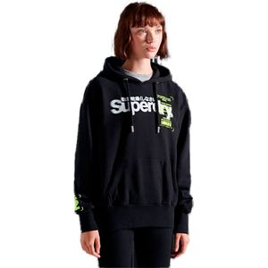 Superdry Super 5 Deconstruct Capuchon Zwart L Vrouw