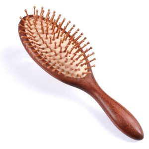 FS-Hand gemaakt sandel hout haarborstel voor alle haartypen - Brush Sandel Wood - Houten HaarBorstel