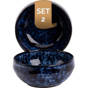 Palmer Schaal Bama Blue 15 cm 65 cl Blauw Stoneware 2 stuk(s)
