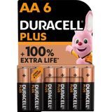 Duracell Plus Alkaline AA-alkalinebatterijen - 6 stuks