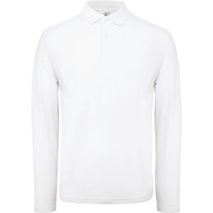 B&C ID.001 Men's long-sleeve polo shirt CGPUI12 - White - M