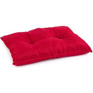Inovra ® Luxe Comfortabel Zitkussen voor Binnen en Buiten met Antislip Onderkant in Donkerrood 70x40 cm
