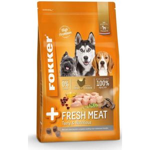 3x Fokker Fresh Meat Hondenvoer Kip 2,5 kg