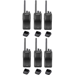 Kenwood TK-3501 PMR446 Portofoons - 6 Stuks - Met Tafelladers